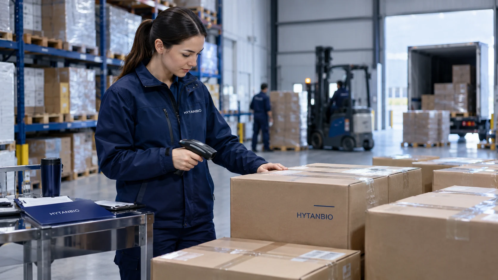 Bulk Peptide Raw Materials — Warehouse coordination HYTANBIO illustrative business scene