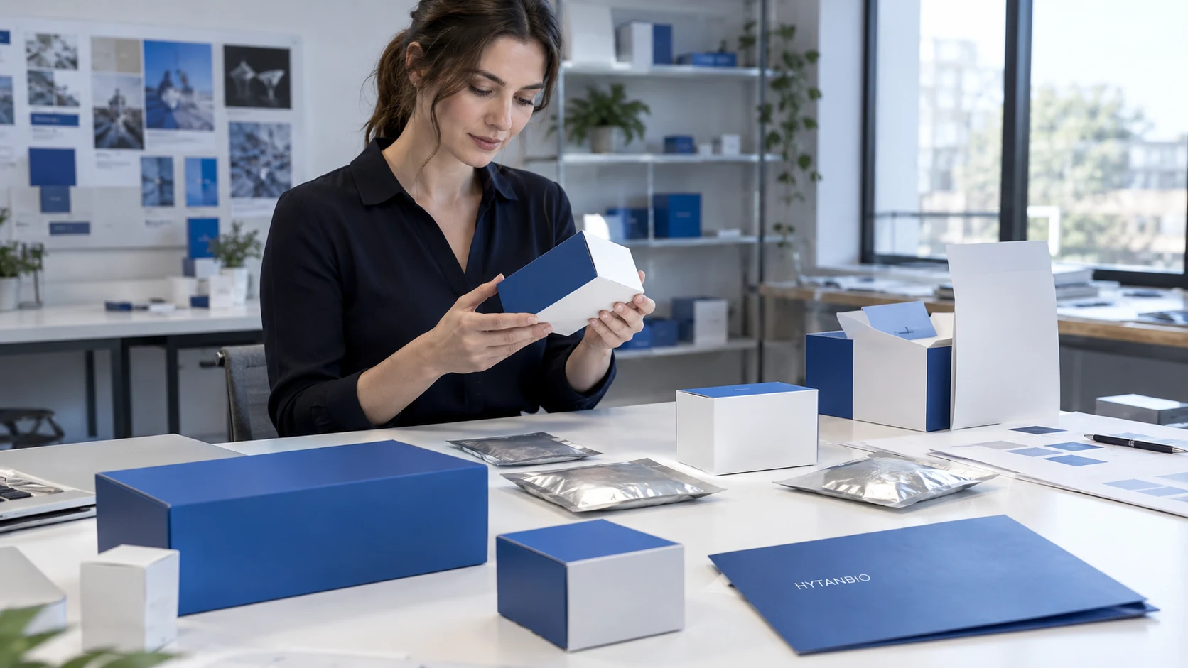 Peptide Intermediates — Packaging development HYTANBIO illustrative business scene