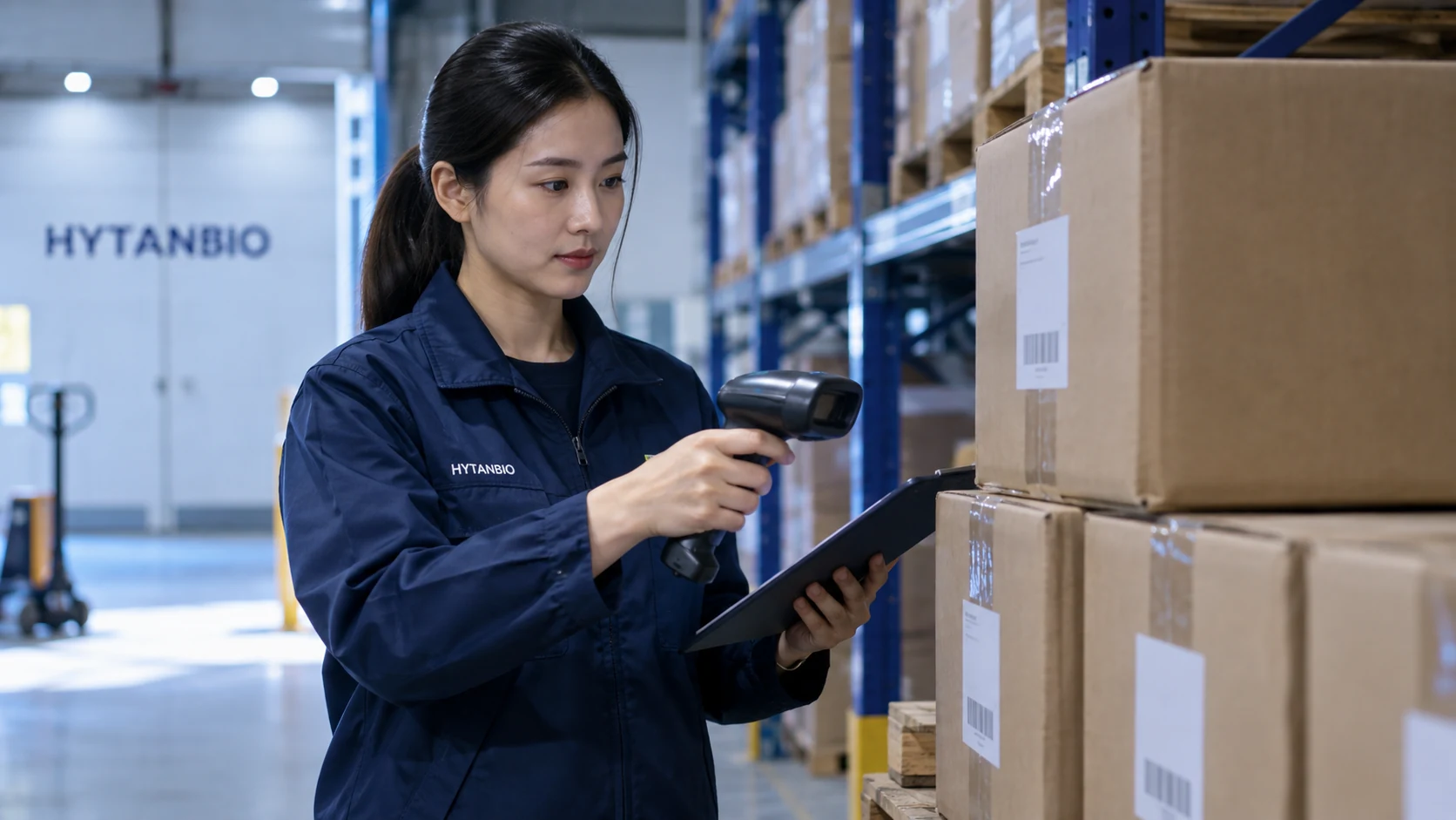 Peptide Intermediates — Warehouse coordination HYTANBIO illustrative business scene