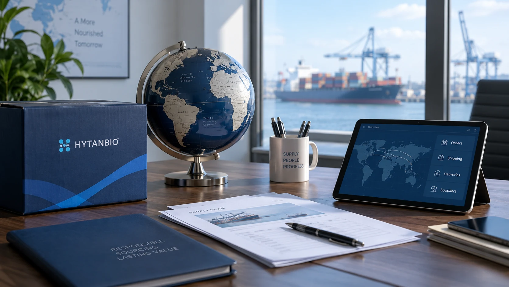 Protected Amino Acids — Export preparation HYTANBIO illustrative business scene