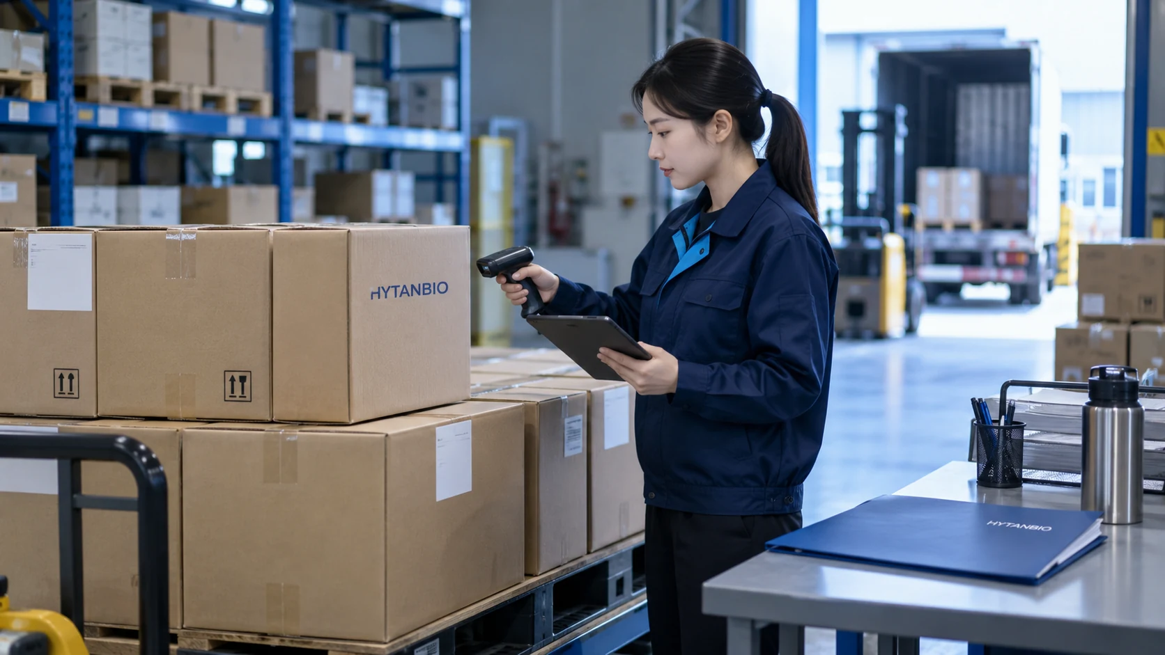 Synthesis Reagents — Warehouse coordination HYTANBIO illustrative business scene