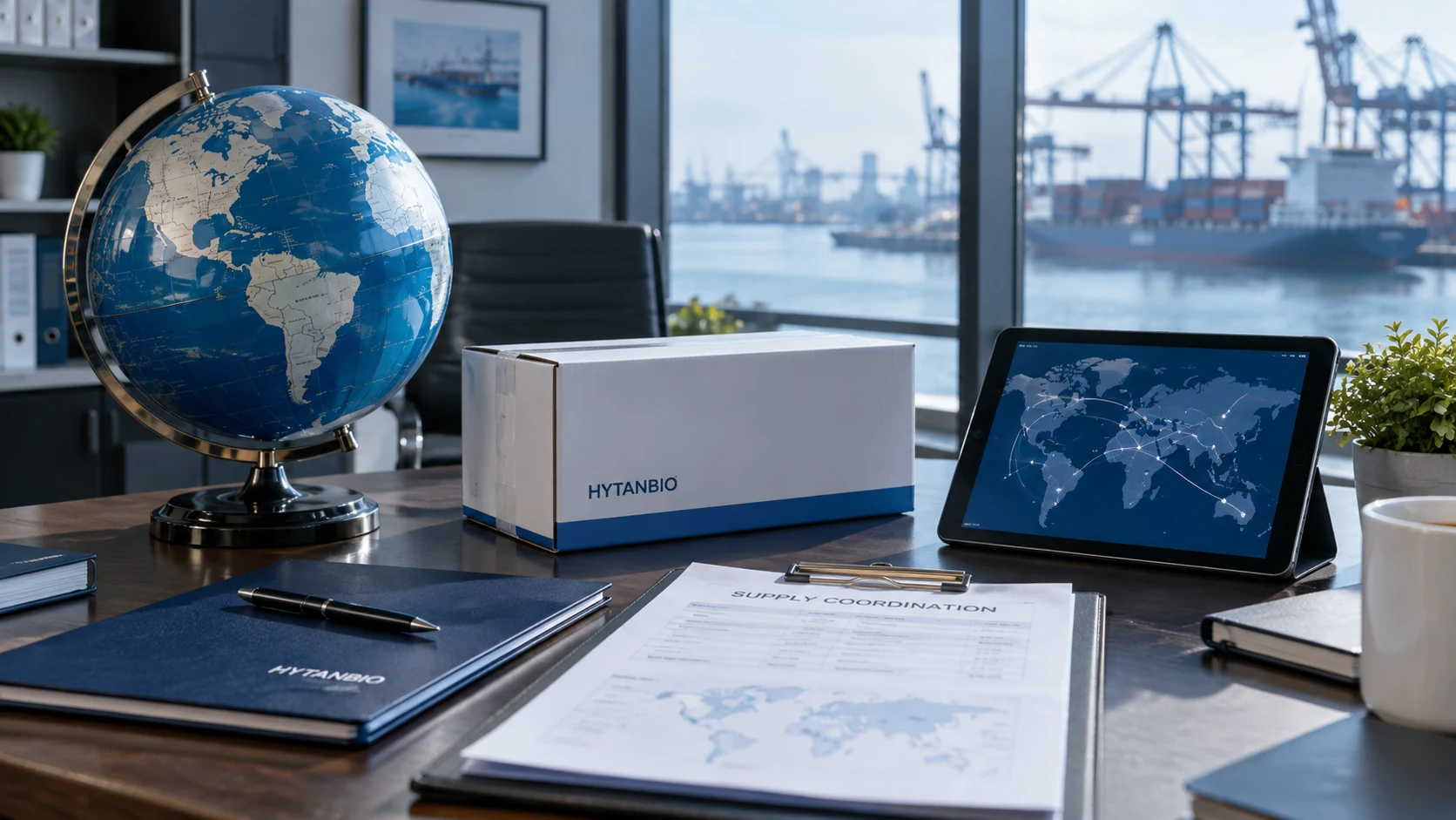 Synthesis Reagents — Export preparation HYTANBIO illustrative business scene