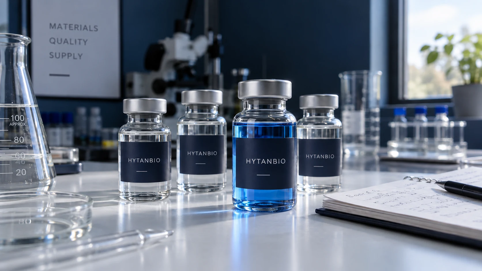 Cosmetic ingredients HYTANBIO illustrative business scene
