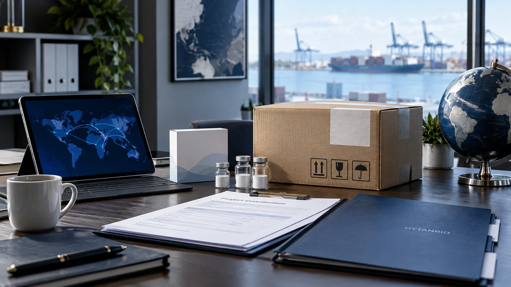 Lyophilized Powder OEM — Export preparation HYTANBIO illustrative business scene