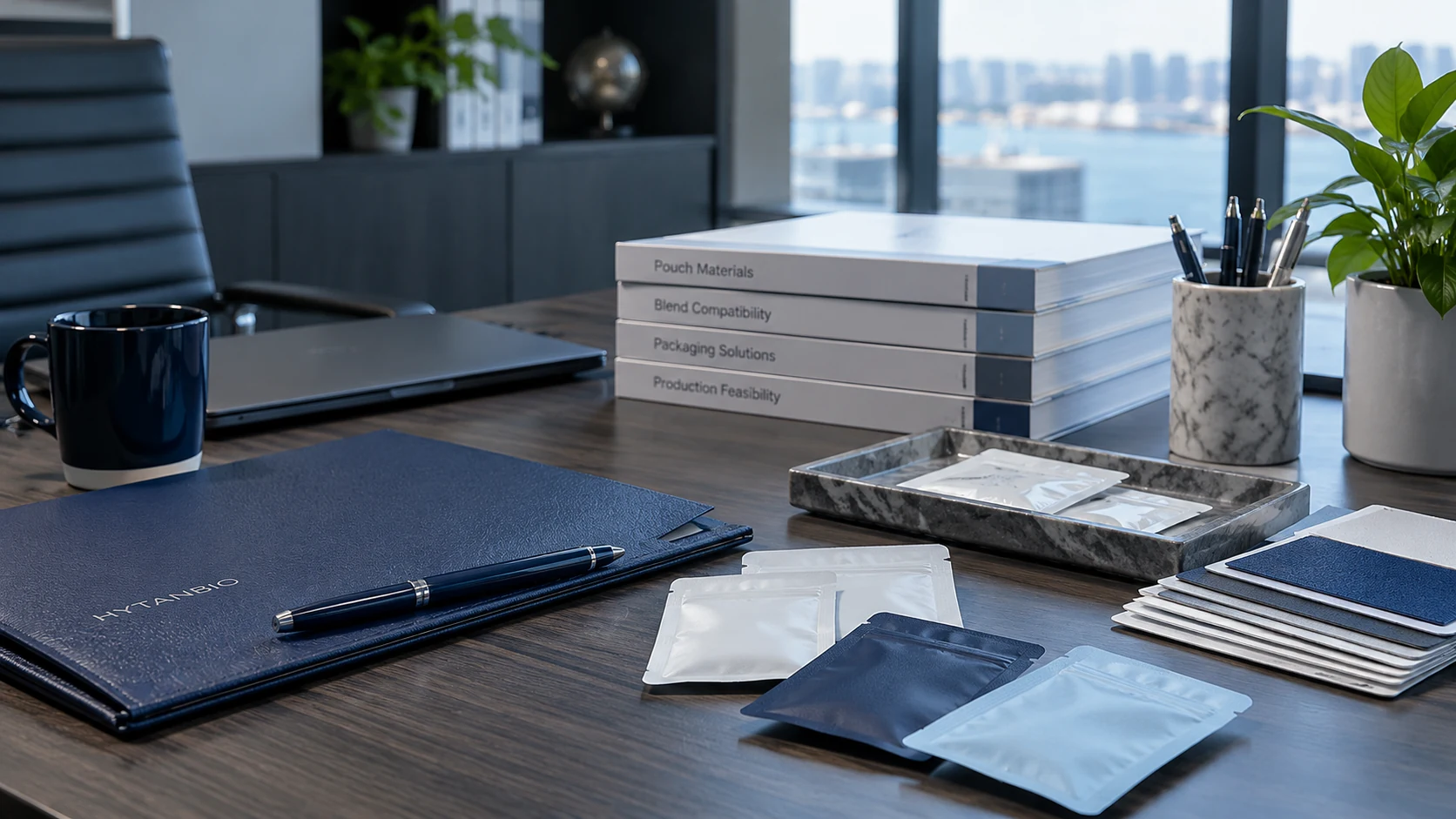 Oral Pouch Development — Commercial supply planning HYTANBIO illustrative business scene