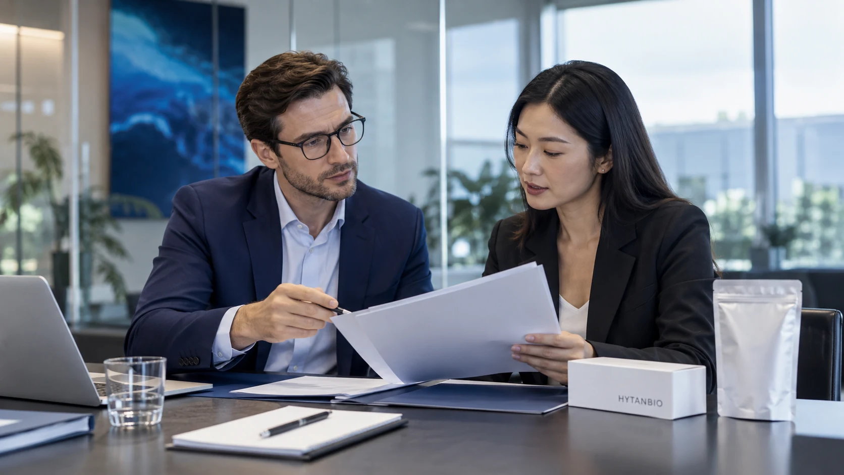 Peptide Salt Forms in Procurement illustrative business scene