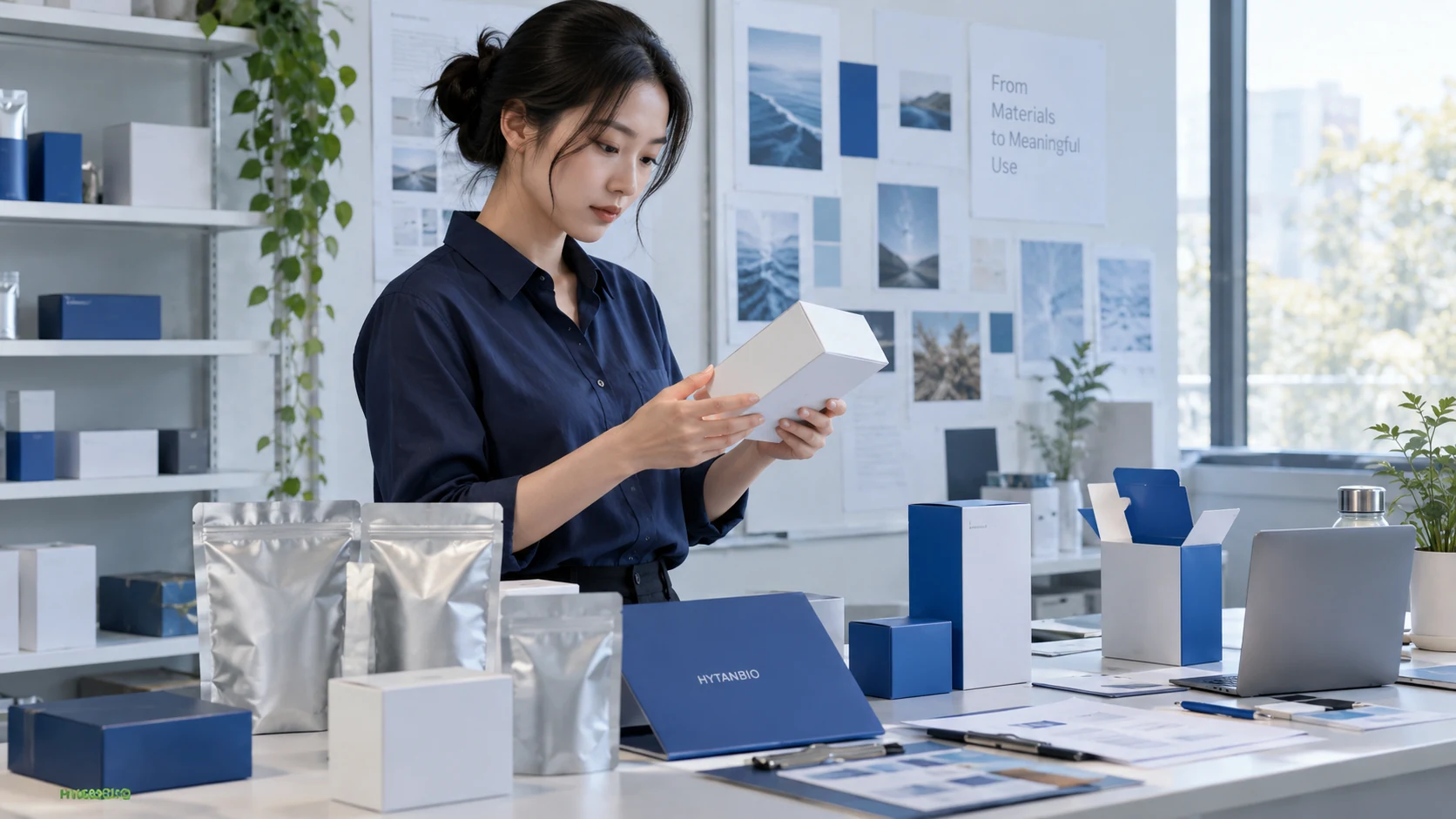 Product Use and Qualification — Packaging development HYTANBIO illustrative business scene