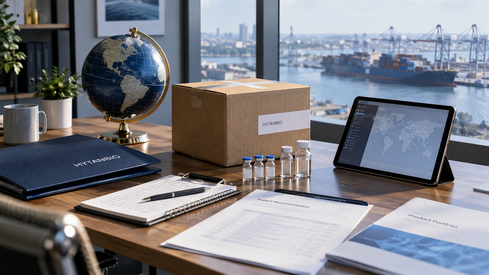 Explore the product portfolio — Export preparation HYTANBIO illustrative business scene
